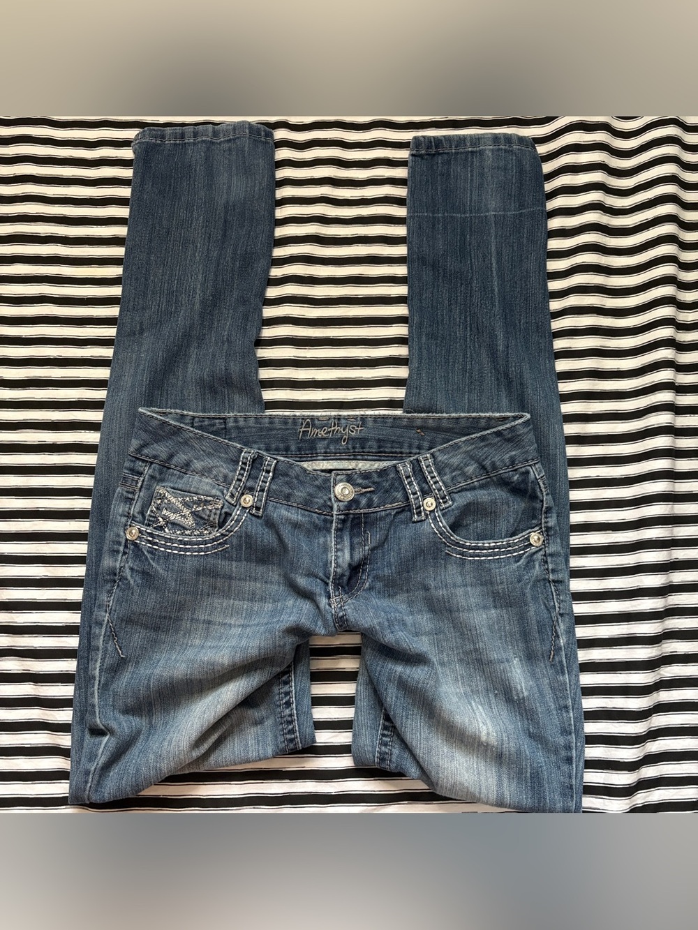 Y2K low rise amethyst skinny jeans
